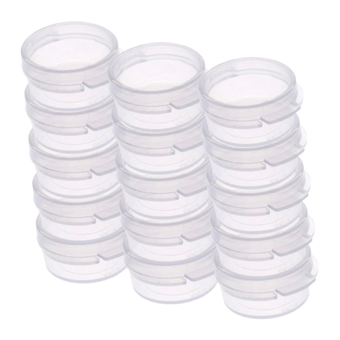 MUCKLILY Safe Plastic Soil Sample Boxes Rounded Edges 25pcs Jar for Soil Observation in Labs and Classrooms