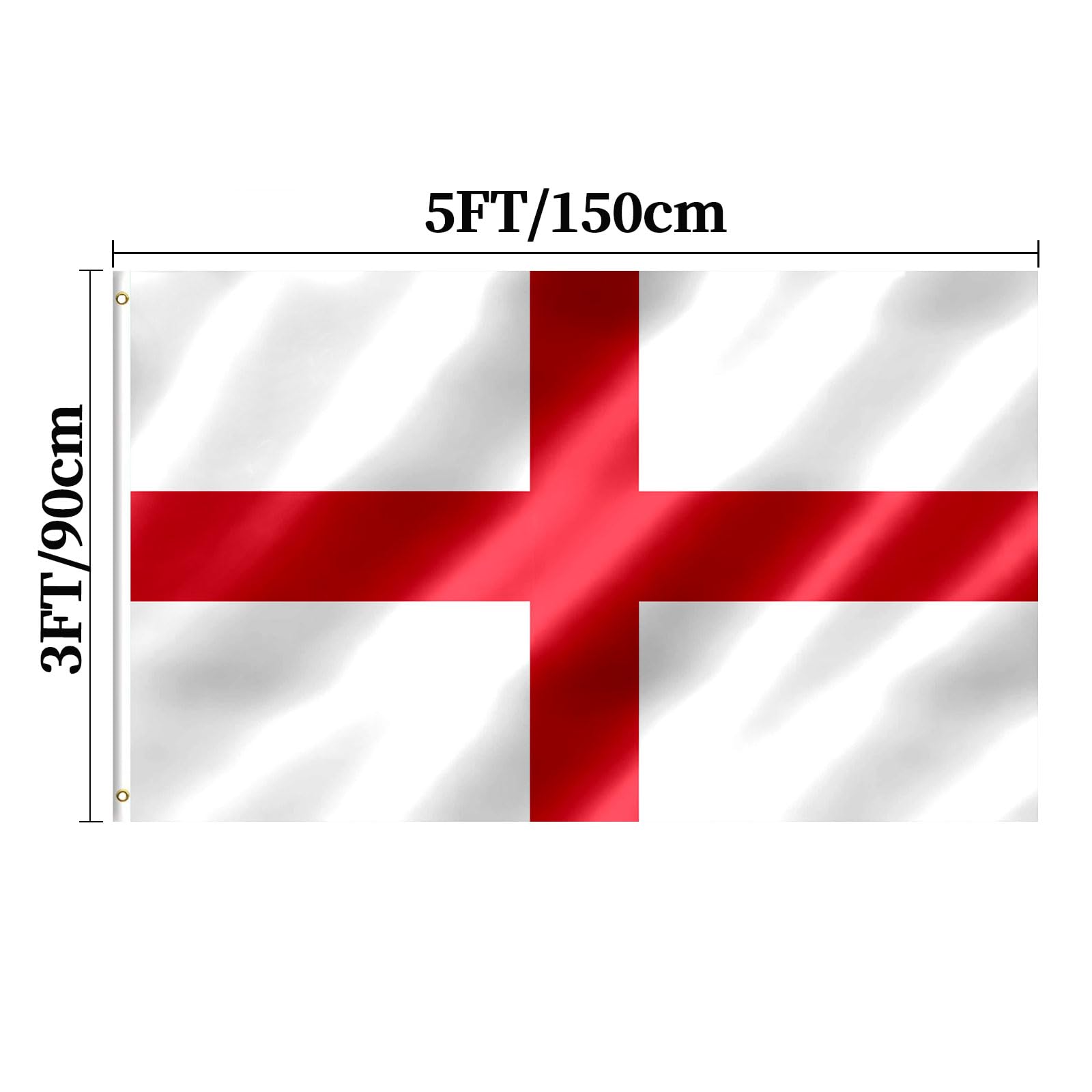 England Flag 3x5 FT English Flag With Brass Grommets Fade Proof For Outdoor Decor(England) - Image 2