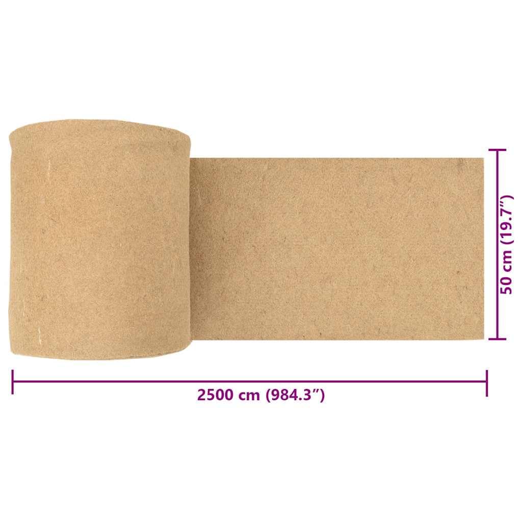 vidaXL Tappetino in Canapa per Roditori 0,5x25 m 5 mm, Tappetino per roditori, stuoia in Fibra di Canapa, Copertura del Terreno della Gabbia per roditori