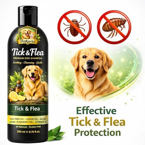 Image of Oatmeal Dog Shampoo 200ml + Tick & Flea Dog Shampoo 200ml + WoofMist Pet Perfume Spray 100ml Combo | Tea Tree Lemon Aloe Soothing Moisturizing & Anti Tick Cleansing | Grooming Kit