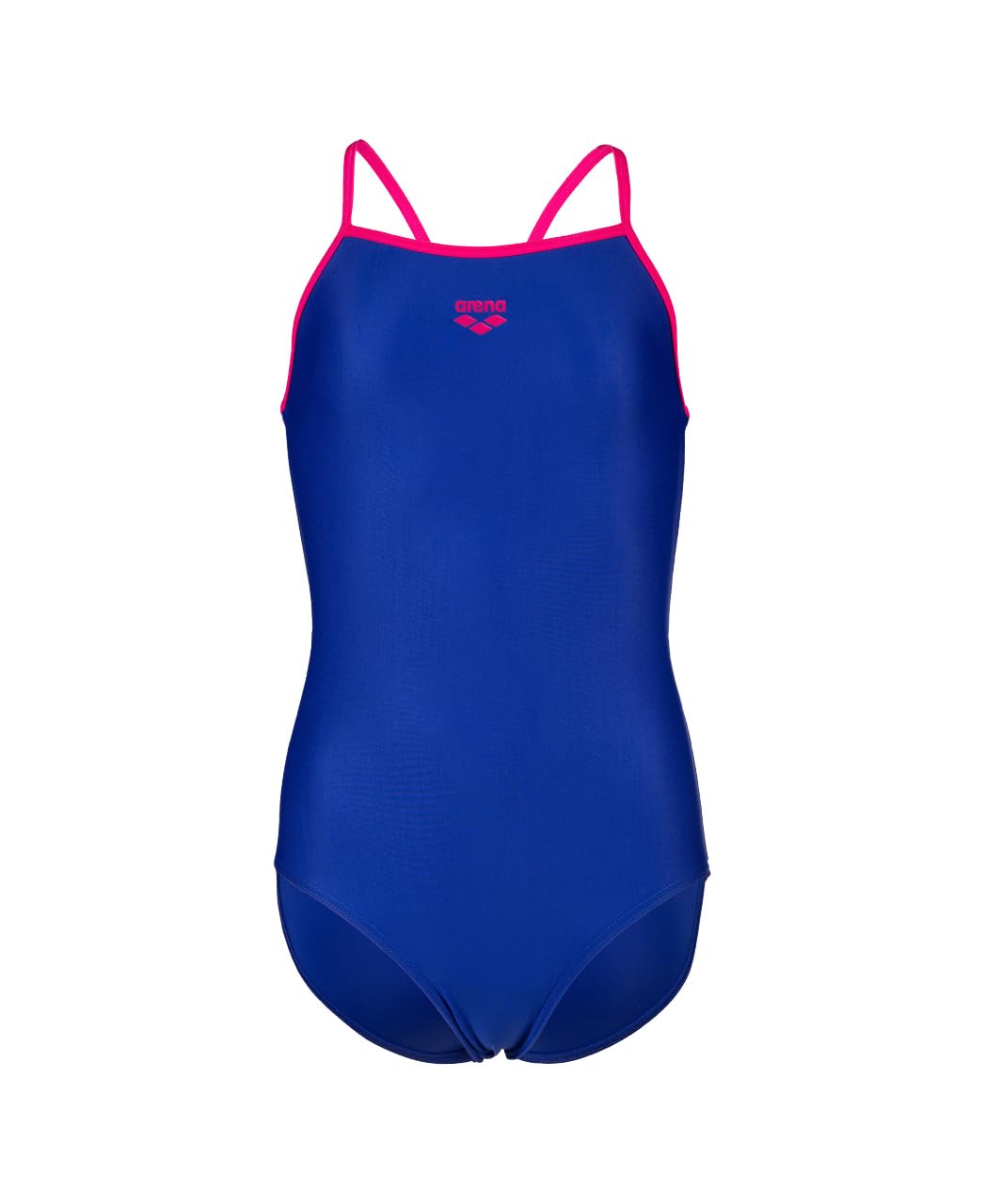 Arena Girls' Feel Solid Light Drop Back Swimsuit Thin Straps Stretchy One Piece Kids Bathing Suit