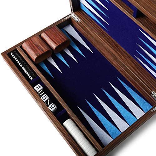 HOLYKING Backgammon Set with Travel Carrying Case for Kids and Adults- 19\" x 15\" Wooden Classic Board Game Case
