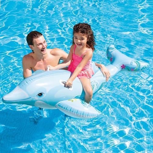 Intex Childrens Inflatable Ride On Lil Dolphin Swimming Pool Fun Accessory