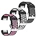 SKYLET Compatible with Fitbit Charge 2 Bands, 3 Pack Breathable Silicone Replacement Sport Wristbands Compatible with Fitbit Charge 2 with Secure Watch Clasp Men Women(No Tracker)