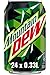 Mountain Dew Regular, Koffeinhaltige Limonade mit Lemon-Lime-Geschmack, das Kultgetränk aus den USA, EINWEG Dose (24 x 330 ml)