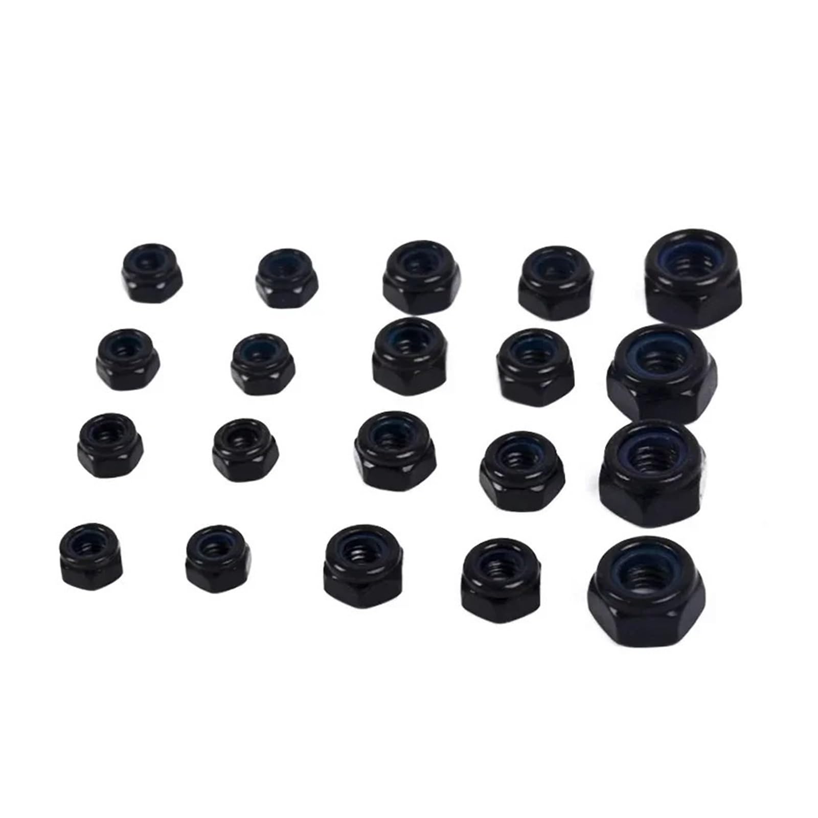 Tuerca Autoblocante Tuercas hexagonales autoblocantes para Tornillos | 100 Uds 50 Uds 20 piezas M2 .5 M3 M4 M5 M6 M8 M10 M12 M14 tuerca de bloqueo(100PCS M5)