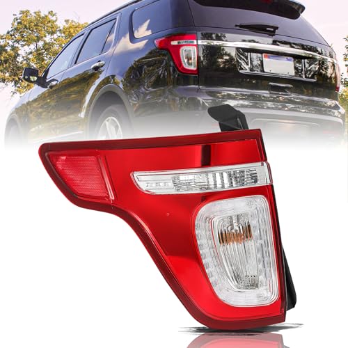Image of Aosky LED Tail Light Assembly Compatible with 2011-2015 Ford Exlporer Rear Taillight Brake Signal Lamp with Bulbs LH (Left Driver Side)