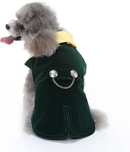 Miniatura 4 de DOTEYAYP Esmoquin de terciopelo para cachorro con corbata de moño desmontable, para baile de graduación, boda, disfraz formal de príncipe para perro