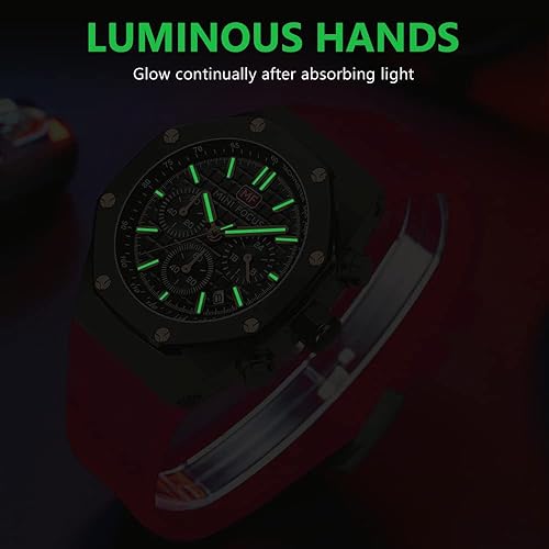 Miniatura 4 de AIMES Mens Watches for Men Casual Chronograph Waterproof Sport Military Watch Analog Quartz Movement Stylish Luxury Dress Wrist Watch Elegant Gift