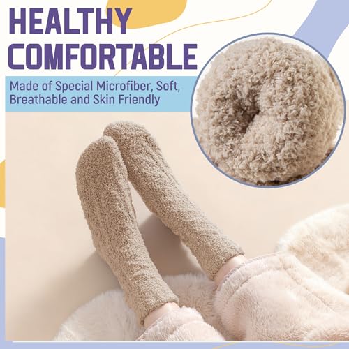 Image of DoSmart Fuzzy Socks For Women Slipper Warm Fluffy Soft Winter Cozy Plush Cabin Sleep Christmas Home Socks