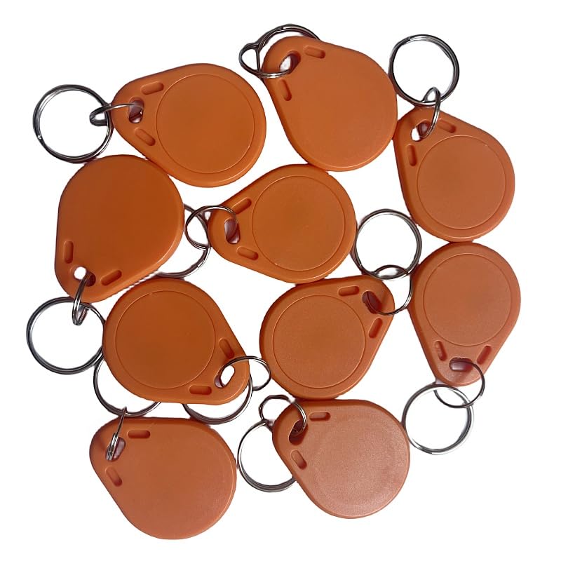 10pcs MF Classic 1K RFID Fob 13.56mhz ISO14443A Key for Hotel Door Entry Access Control... (orange)