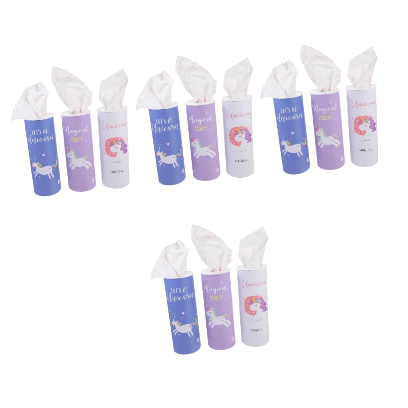 BESTYASH Servilletas De Papel Con Estampado De Dibujos Animados De Unicornio Pañuelos De Unicornio Pañuelos Decorativos De Mesa Servilletas Lindas De 3 piezas x 4