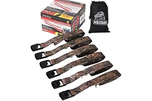 XSTRAP TRAIL CAMERA STRAP: 6-Pack 8-Foot Camo Lashing Straps for Outdoor Gear