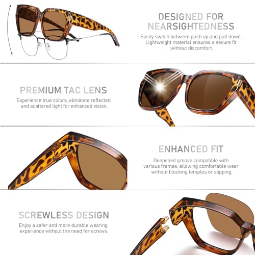 Image of HAOLOTA Polarized Sunglasses for Men Women Designer Driving Glasses Lightweight UV400 Protection