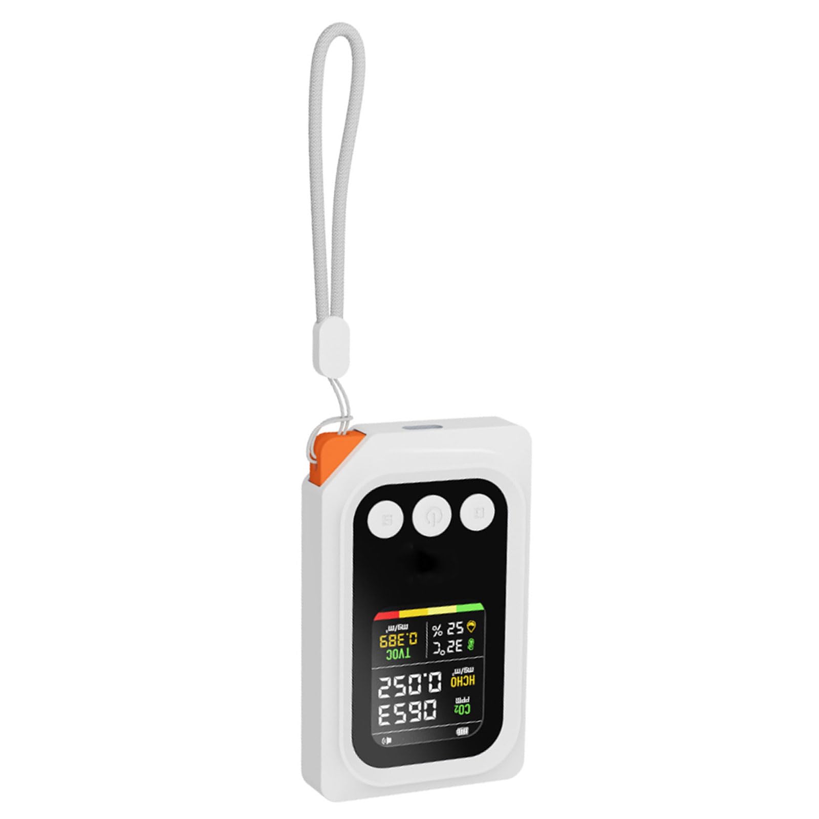 Tsophreniq White Easy Carry Indoor Air Analyzers Tester Abs For Formaldehyde Detection Co2 Meter & Environmental Easy Carry Monitors With Lcd Screen
