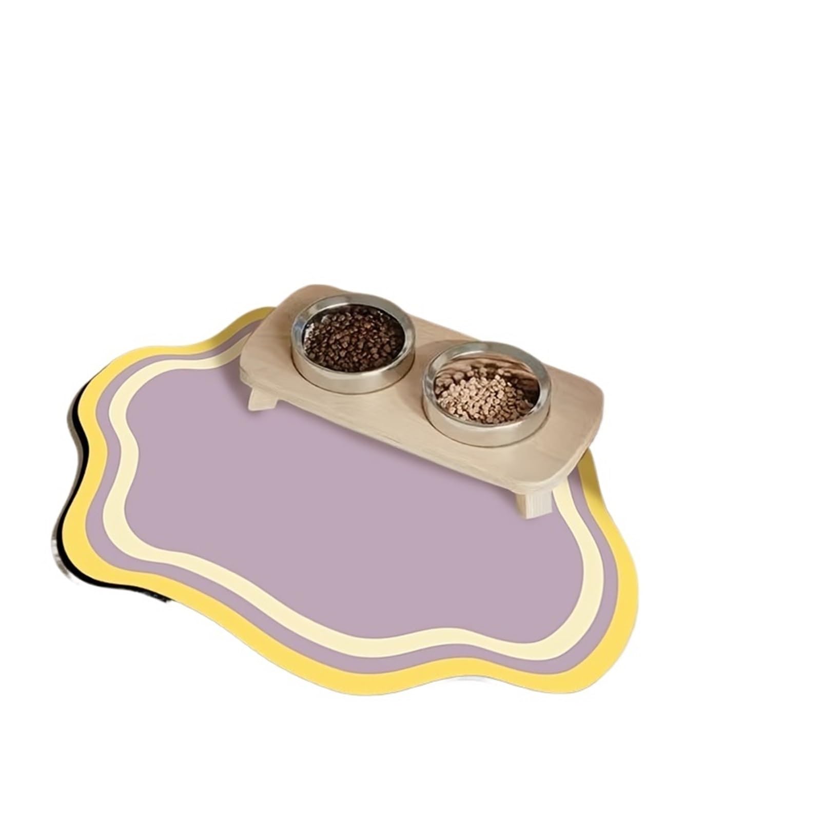 Tapis d'alimentation absorbant à séchage rapide et antidérapant pour chat