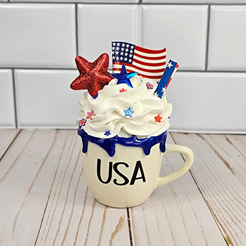 Mini taza patriótica para decoración 4 de julio miniatura 4