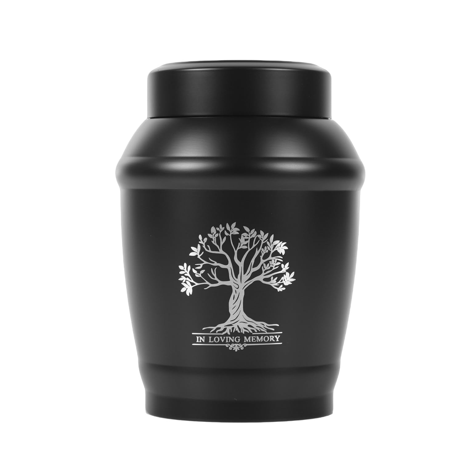 Tree of Life Urnas medianas para cenizas humanas, urnas de tamaño mediano para cenizas adultos, machos y mujeres, urnas pequeñas para cenizas (negro, mediano)