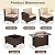 VONZOY 7 Piece Patio Furniture Set with Fire Pit Table, Outdoor Conversation Sets Wicker Rattan Sectional Sofa with Coffee Table, 4'' Thickened Cushion Beige (Include Waterproof Cover)