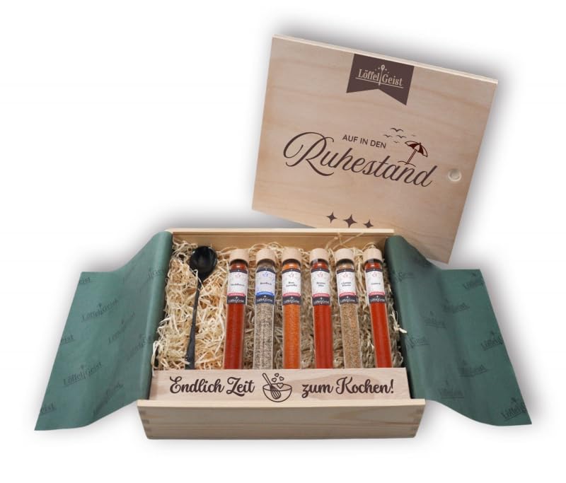 Gewürz-Geschenkbox Auf in den Ruhestand