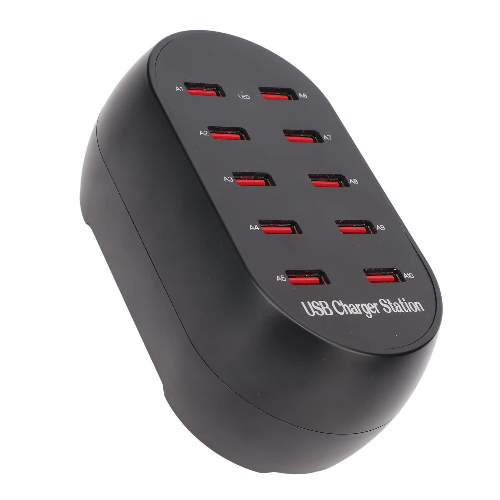 Caricatore USB a 10 porte, 50 W, 5 V, caricatore USB multiuso, 10 porte, ricarica rapida per telefoni cellulari, tablet, console di gioco, spina (UE