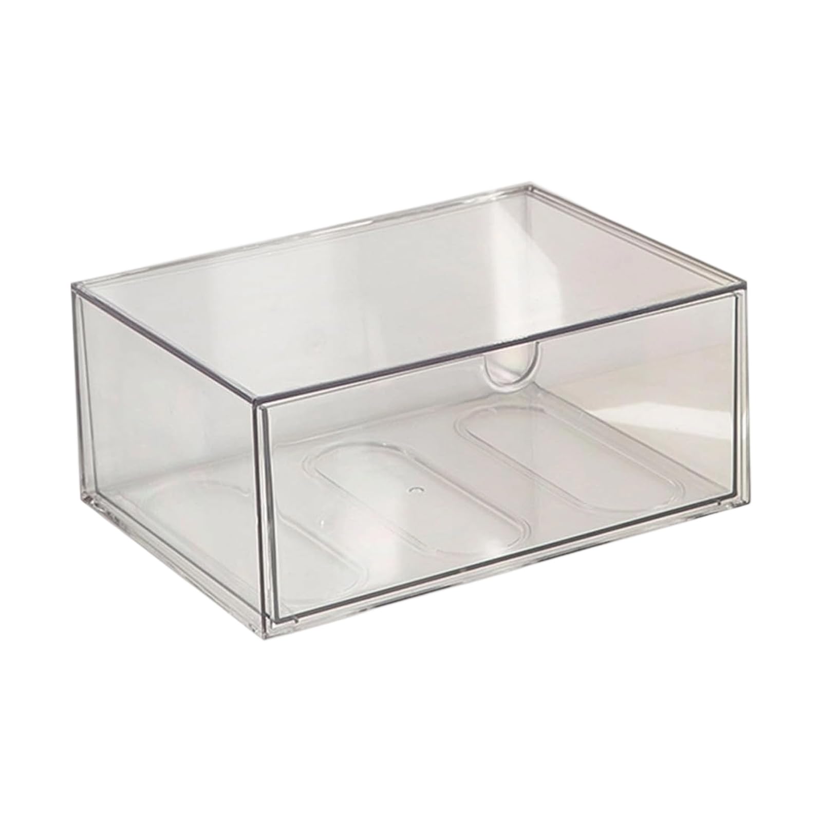 Xjdzineq Of 1 Functional Clear Space Saving Stackable Kitchen Organizers Bins with Removable Drawers for Pantries Closet Closet Storage Container