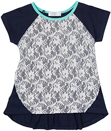 Image of ToBeInStyle Girl's Adorable Flower Print Tank Top w /Back Lace Design
