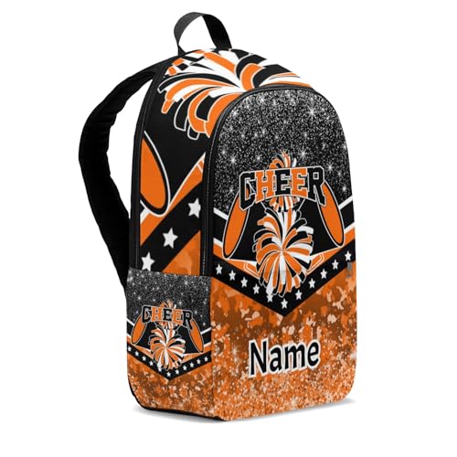 Cheer Orange Cheerleader Backpack Casual Travel Daypack for Men Women Gift2