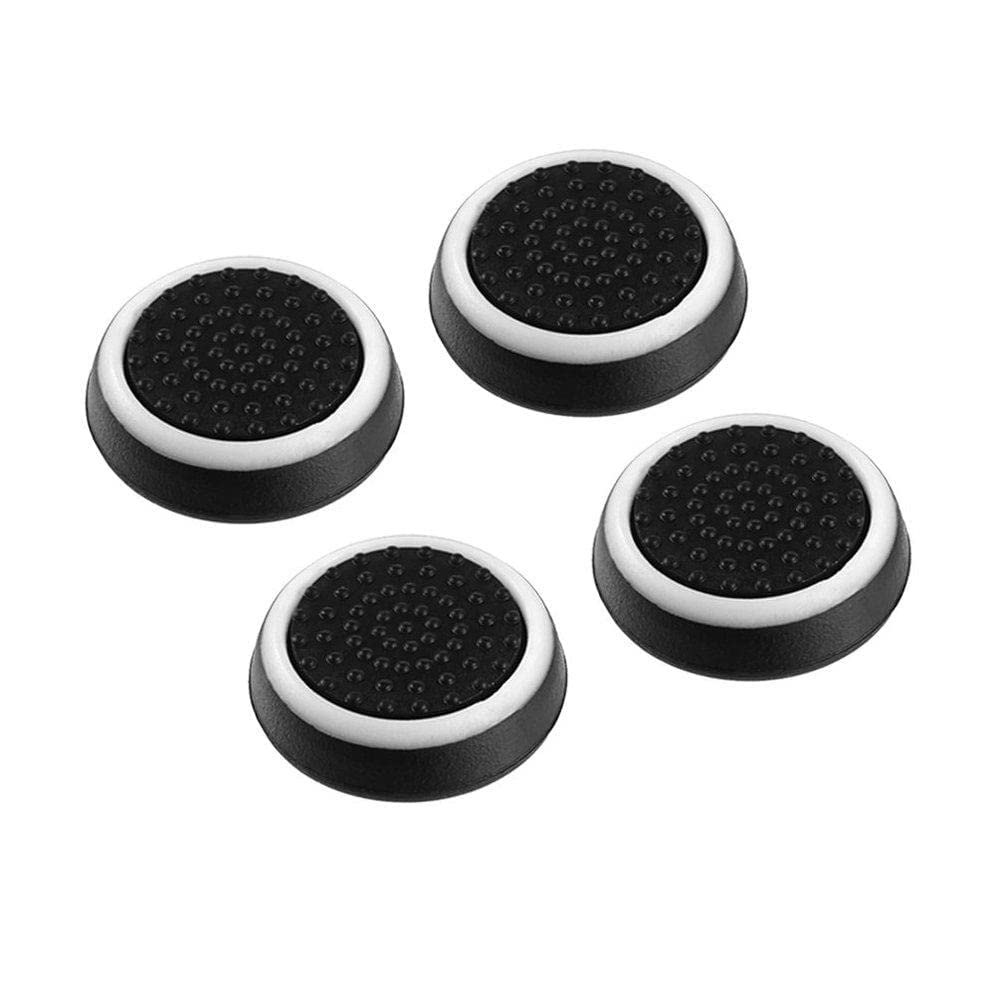 GAMENOPHOBIA Silicone Key Protector Thumb Grips Anti-Slip Silicone Cap Cover for PS5 PS4 PS3 Xbox Series X/Series S Xbox One Xbox 360 Controller - Black + White (4 Pcs)-image-25