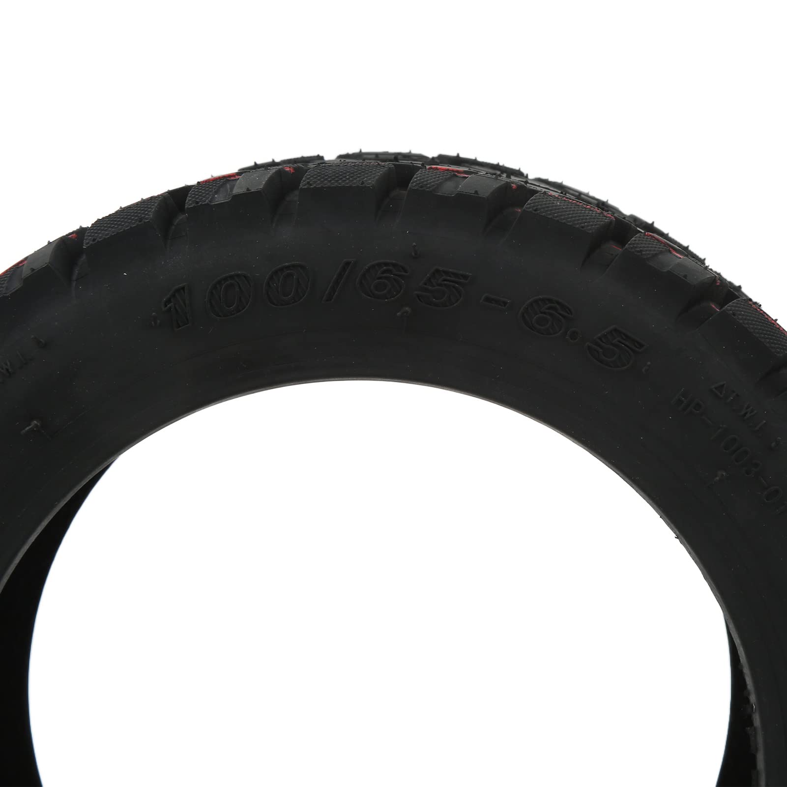 Pneumatico per Scooter Elettrico da 11 Pollici, 100/65-6.5 Pneumatico Tubeless, Antiscivolo, Gomma Spessa, Ammortizzante, Design Off-Road per Pioggia e Neve