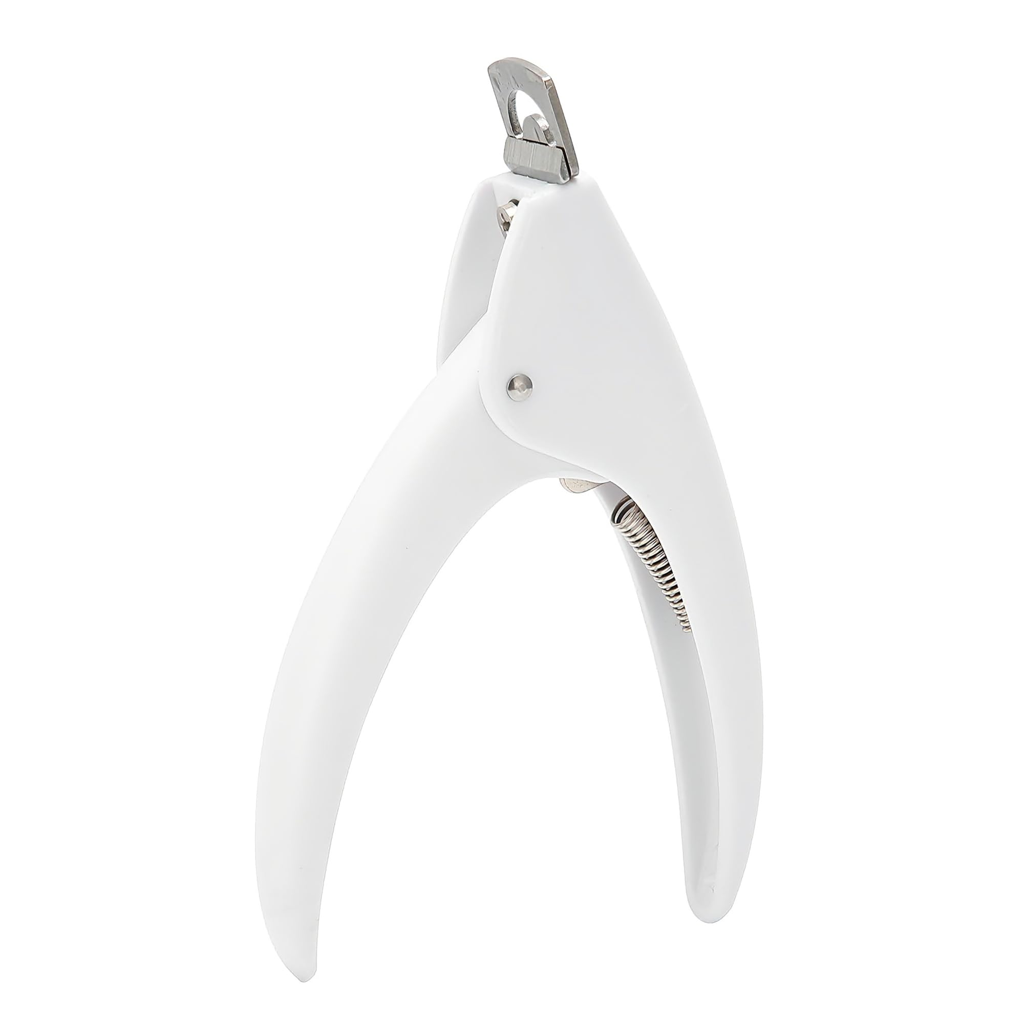 Acrylic Nail Clipper Straight Edge Tip Cutter with Stainless Steel Blade White Handle Helps Shape French Tip Lines