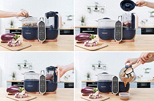 Babymoov Duo Meal Station, 6 In 1 Touchscreen Baby Food Processor With Steamer | Multi-Speed Blender | Warmer | Puree | Defrosts | Sterilize | 500W Capacity Bundled With Hogor Organic Baby Food Maker Cookbook #TOP4