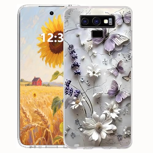 Coque Samsung Note 9 bleu fleurie pour sublimer votre téléphone en terrasse