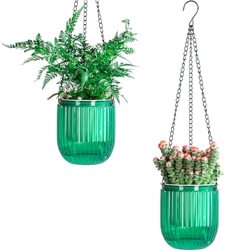 Calvalor 11.5cm 2er Set hängepflanzen Topf Hängeblumentöpfe aussen...