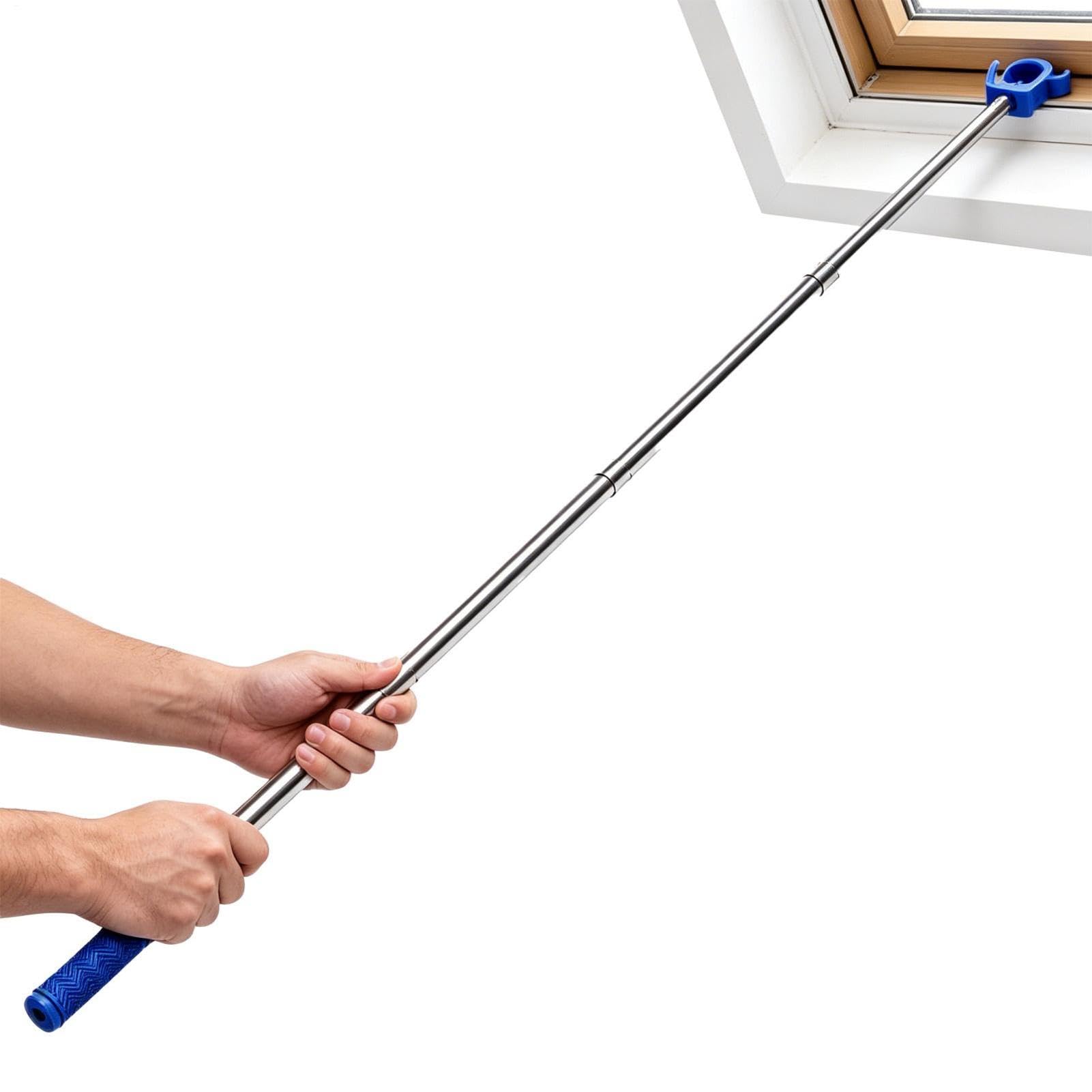 Varilla telescópica para persianas con gancho extractor para ventanas altas de salón