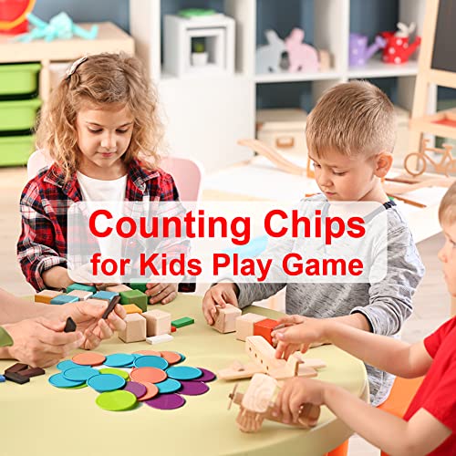 Igoolee 100 Pcs Colorful Plastic Poker Chips 1.45 Inch Counting Chips With Storage Box For Kids Play Game Bingo Poker Game Counters #TOP4