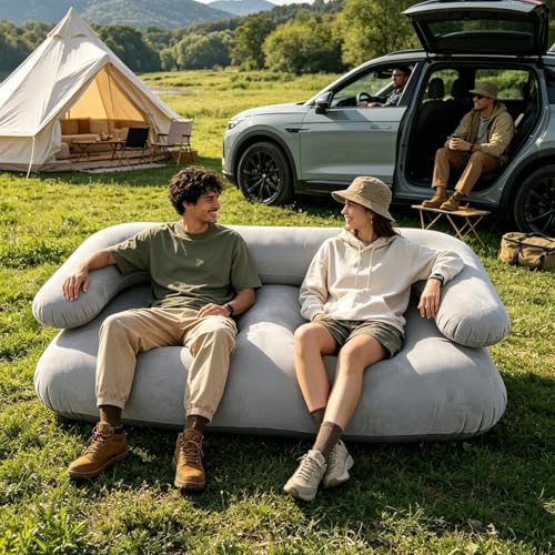 Sofá inflable de camping de dos plazas para picnic y viajes 3