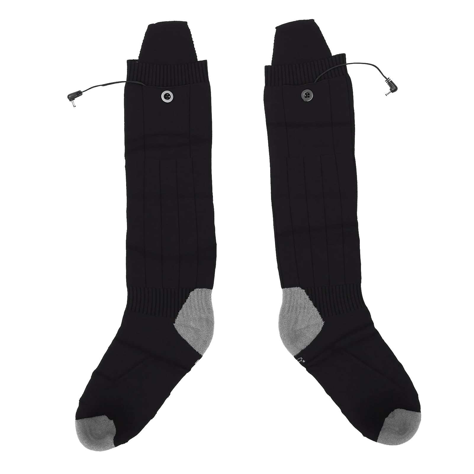 Haofy Chaussettes Chauffantes Rechargeables en Matériau Modal pour Le Ski, la Randonnée, Batterie 5000 MAh avec 4 Niveaux de Chaleur Réglables pour Les Déplacements Quotidiens en Hiver, Les