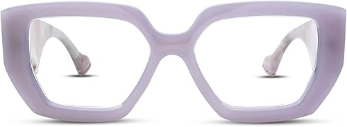 Vista 3 de Thick Frame Blue Light Glasses for Women Men Fashion Square Computer Gaming Eyeglasses with Clear Lens