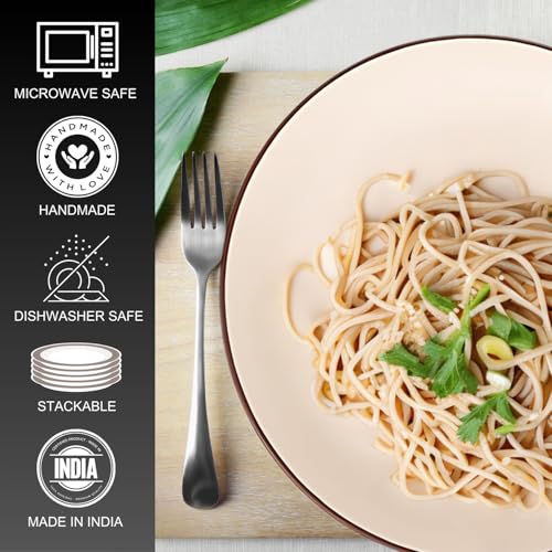 Image of Freakway Ceramic Small /Quarter Plates Set of 4 Pcs | Stoneware Appetizer /Side Plates (7.4 Inch) | Microwave Safe, Dishwasher Safe | Kitchen, Dining, Restaurants, Gifting | Ivory White