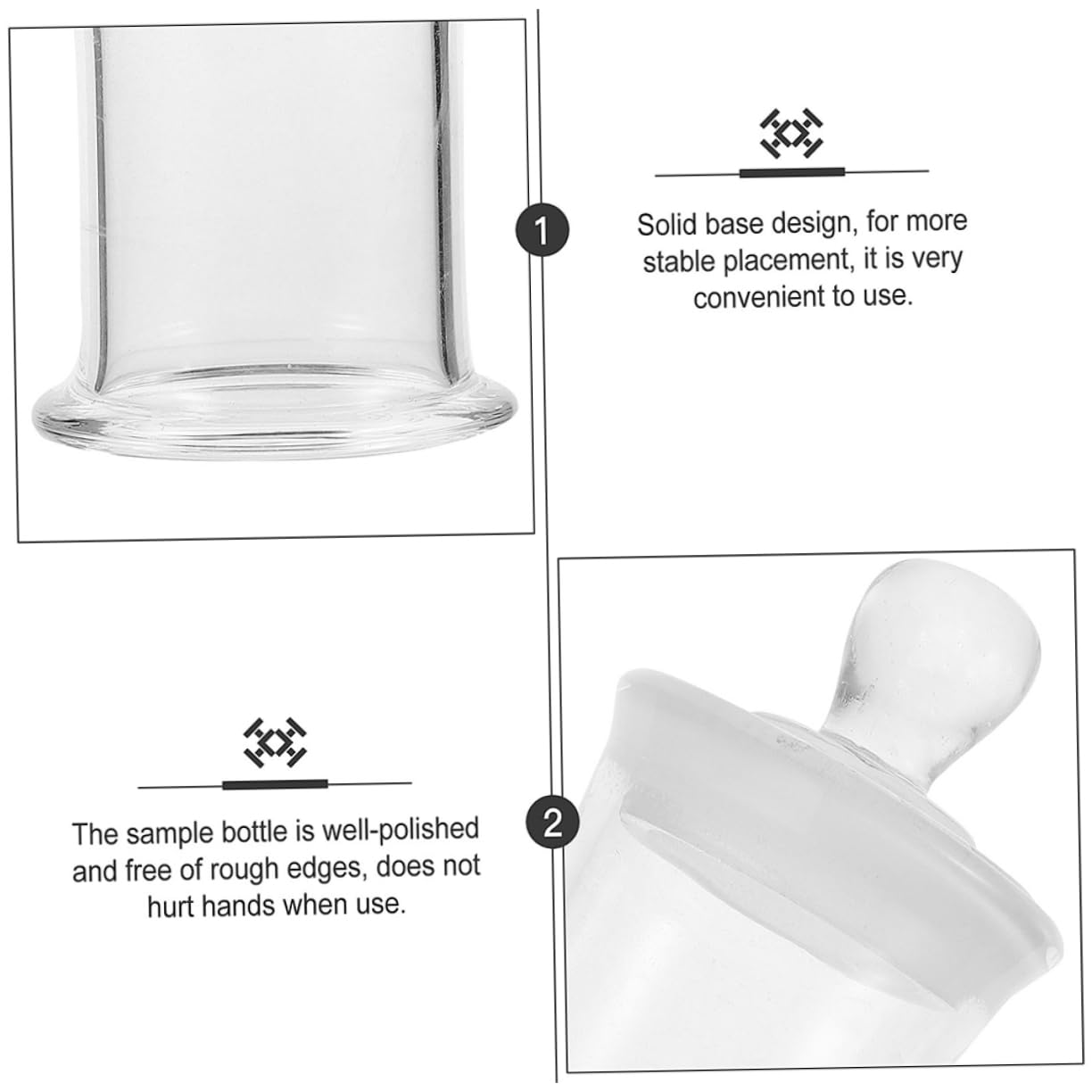 Gatuida 2stücke Hochtemperaturbeständige Borosilikatglas Flasche Für Probenlagerung Weinbrauen Ätherische Öle Laboranwendungen Mit Deckel