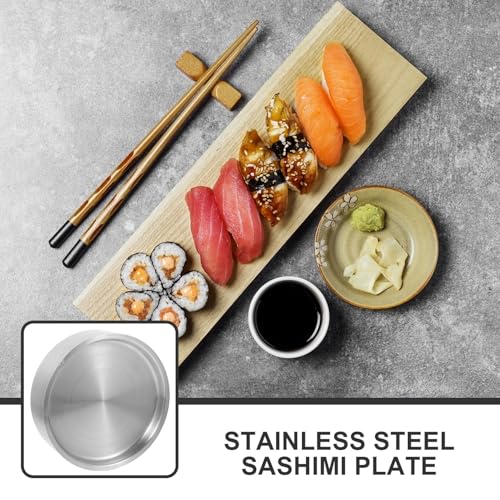 Plato para sushi de acero inoxidable 22 cm miniatura 7