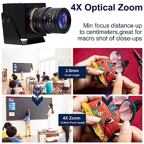 Mermaid Fotocamera USB 4K per PC, 2,8 - 12 mm