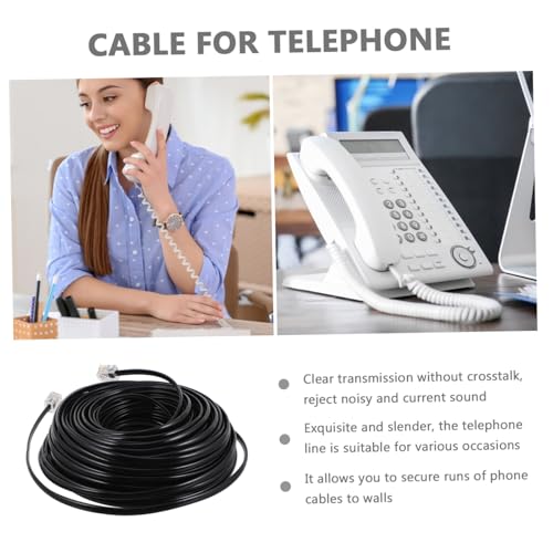 Cable telefónico RJ11 de cobre premium con protección de conector y 20 metros 5