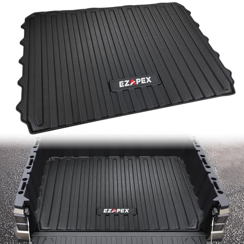 EZAPEX Bed Mat Liner Compatible with Polaris Ranger 1000 Crew 1000 Crew XP 1000 XP Kinetic 2018-2026 All Weather Rear Cargo Mats TPE Accessories