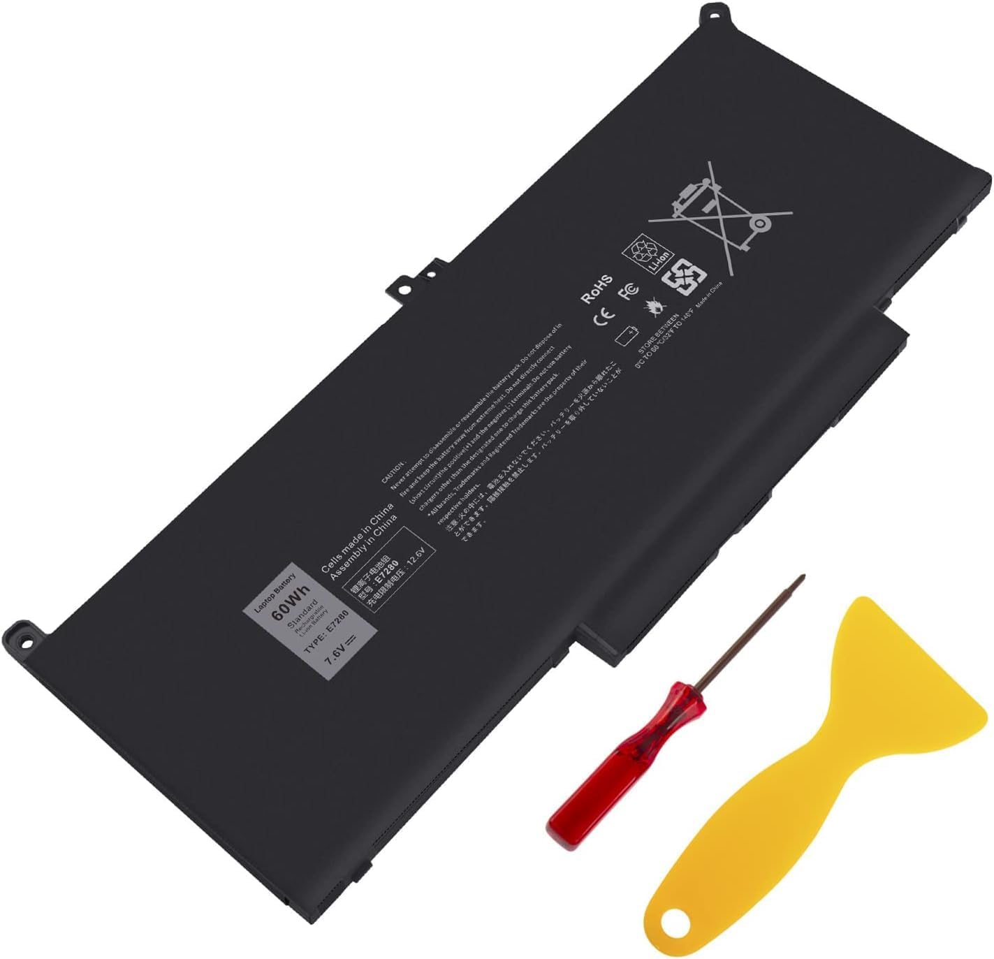 Dell 60Wh バッテリー KG7VF F3YGT Amazon.com: DELL F3YGT Battery for Dell Latitude 12 7280