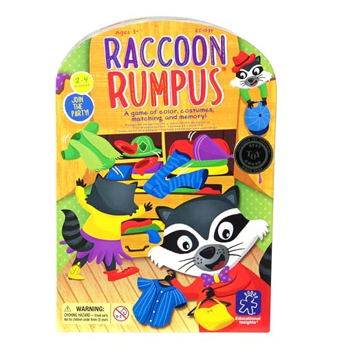Educational Insights Raccoon Rumpus - Color Matching Game for Kids, 2-in-1 Memory Matching Games for...