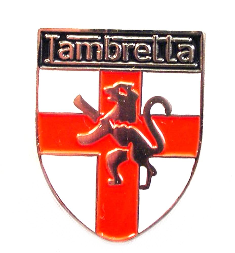 (25mm) Metal Enamel Pin Badge Brooch Scooter Lambretta England St. George Shield