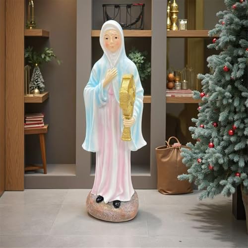 Statue religieuse chrétienne en résine avec croix pour autel - 5