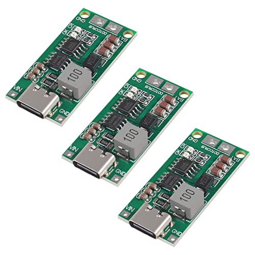DWEII 3PCS 18650 Lithium Battery Multi-Cell 2S 3S 4S Type-C to 8.4V 12.6V 16.8V Step-Up Boost LiPo Polymer Li-Ion Charger 7.4V 11.1V 14.8V ?3S-2A?